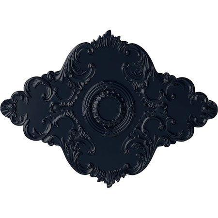 Ekena Millwork Piedmont Ceiling Medallion (Canopies up to 6 1/2"), 67 1/8"W x 48 5/8"H x 1 7/8"P, Midnight Dream CM67PEMDF